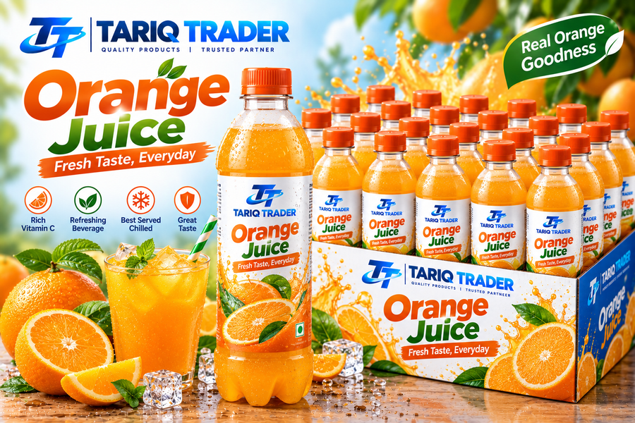 TARIQ TRADER Orange Juice – Fresh Orange Taste | Bulk Order